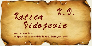 Katica Vidojević vizit kartica